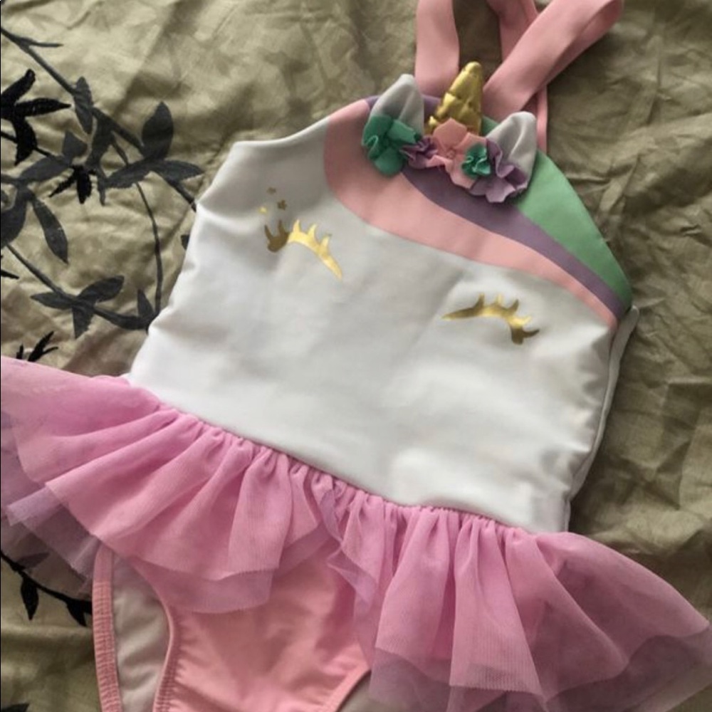 Toddler unicorn swimsuit one piece 2t
